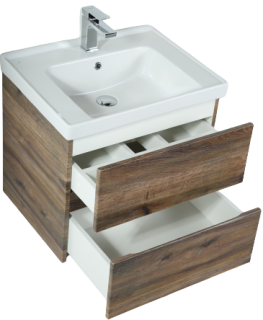 Подвесная тумба под раковину Art&Max Techno 70см дуб бомонд лофт AM-Techno-700-2C-SO-LW646